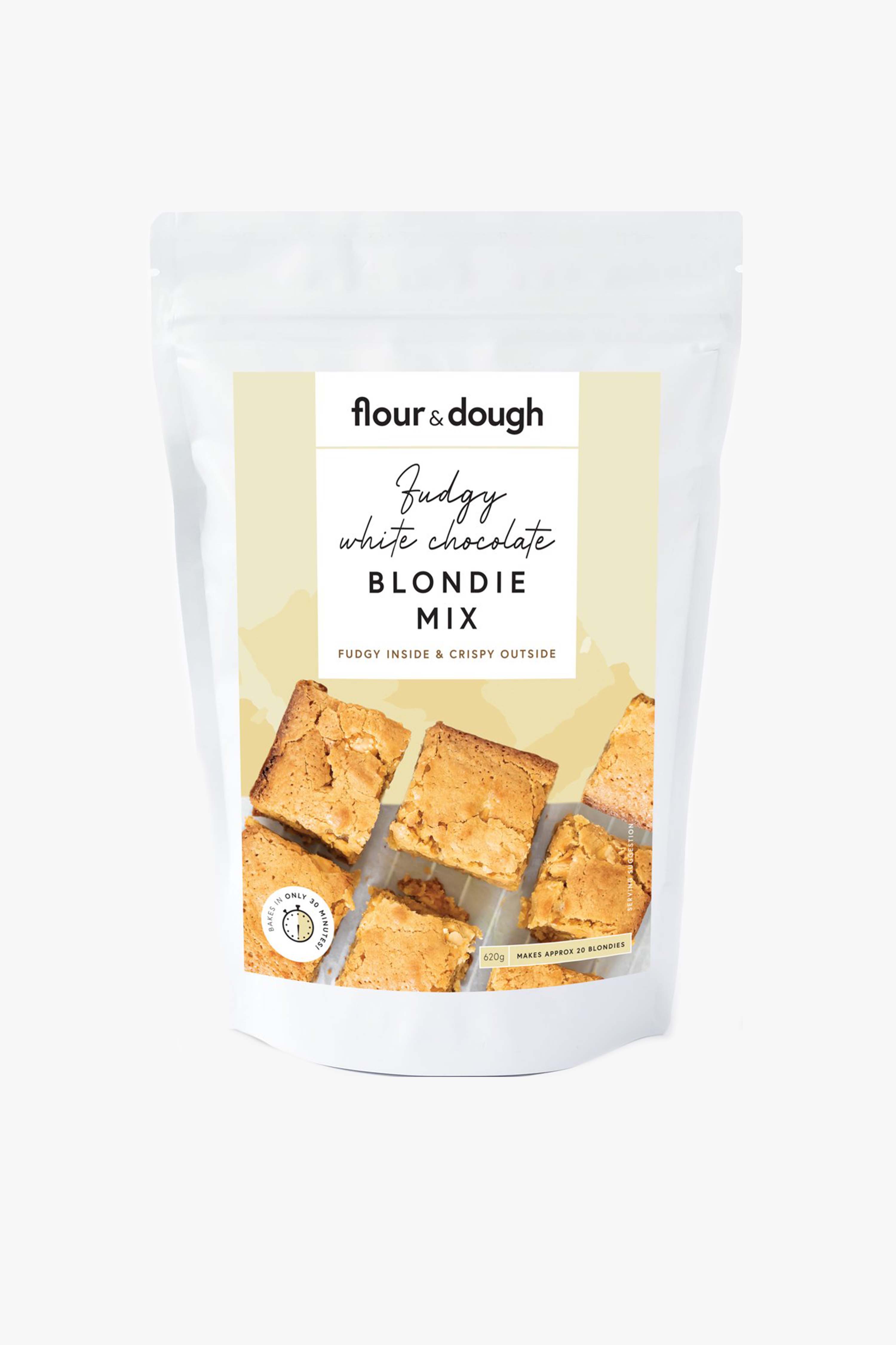 Delicious Fudgy White Chocolate Blondie Baking Mix - Easy Homemade Dessert for Parties, Gifts & Family Treats