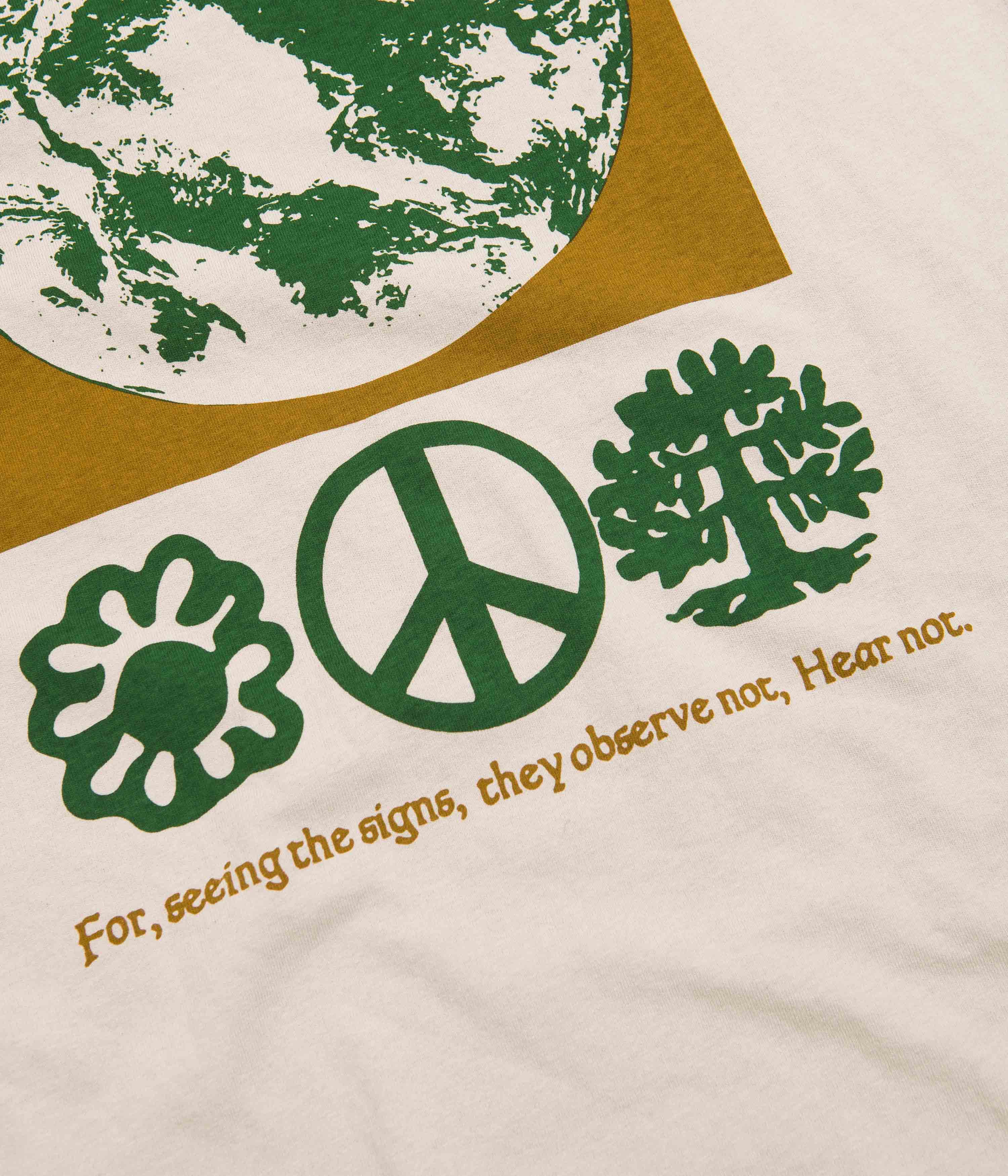 Butter Goods Peace On Earth Graphic T-Shirt - Soft Cotton Tee for Men & Women - Casual Streetwear Style - Perfect for Everyday Wear, Music Festivals & Peace Activism