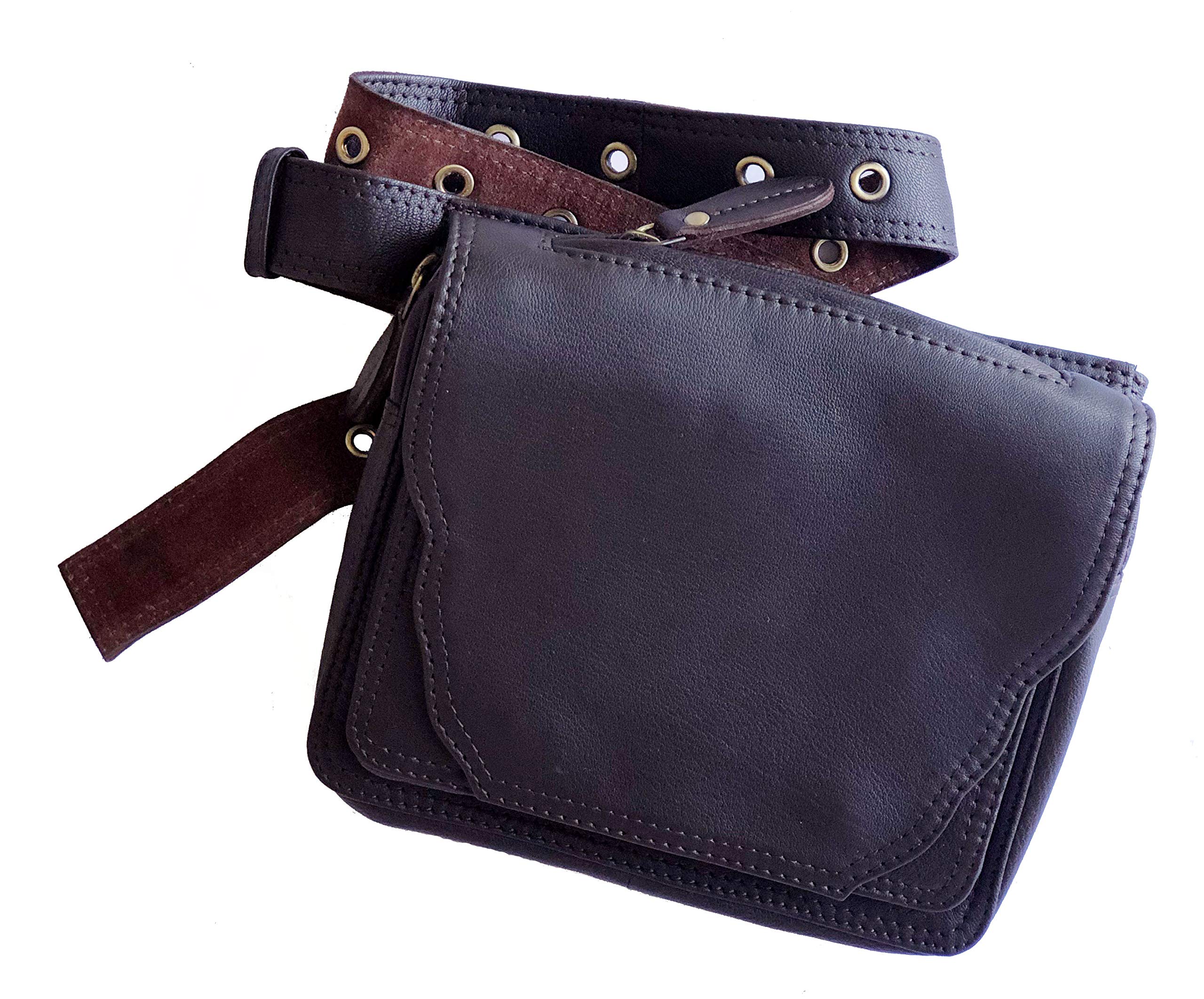 Premium Leather Hip Bag for Men & Women - Adjustable Waist Pack (36