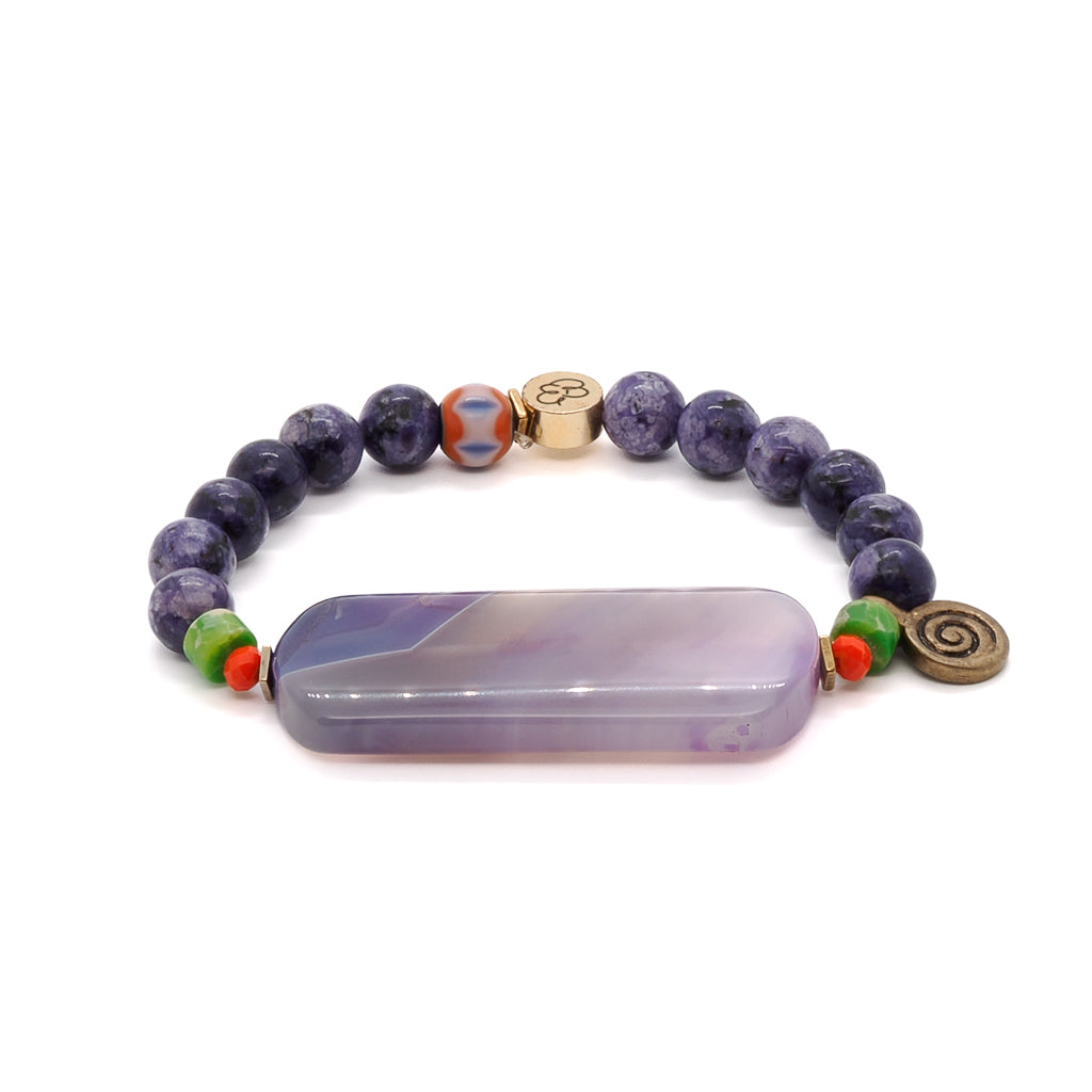 Natural Amethyst Healing Bracelet for Meditation, Stress Relief & Positive Energy - Perfect for Yoga, Mindfulness & Spiritual Balance