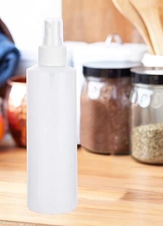 RK Fine Mist Plastic Spray Bottle - 200ml Refillable Pump Dispenser for Perfume, Aromatherapy & Liquids (Pack of 2, White) | Perfect for Travel, Home & Salon Use