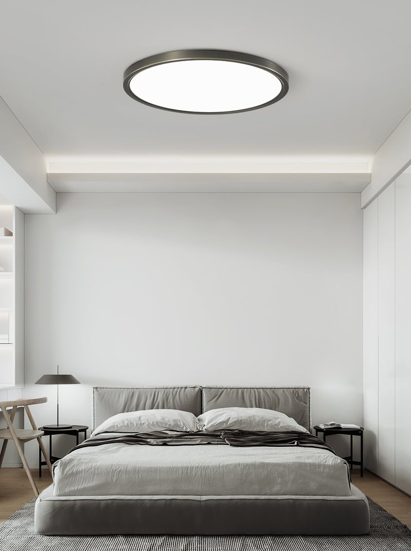 Aurea Disc Ceiling Light - Modern LED Flush Mount Fixture for Bedroom, Living Room & Kitchen - Dimmable Round Lighting for Home Decor