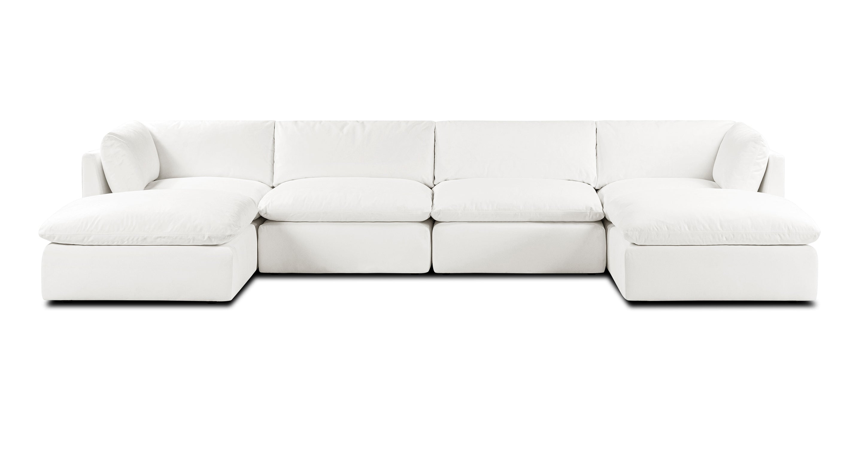 6-Seat Davos Modular U-Shaped Sectional Sofa with Reversible Chaise - Modern Living Room Furniture for Home Theater, Family Gatherings & Relaxation