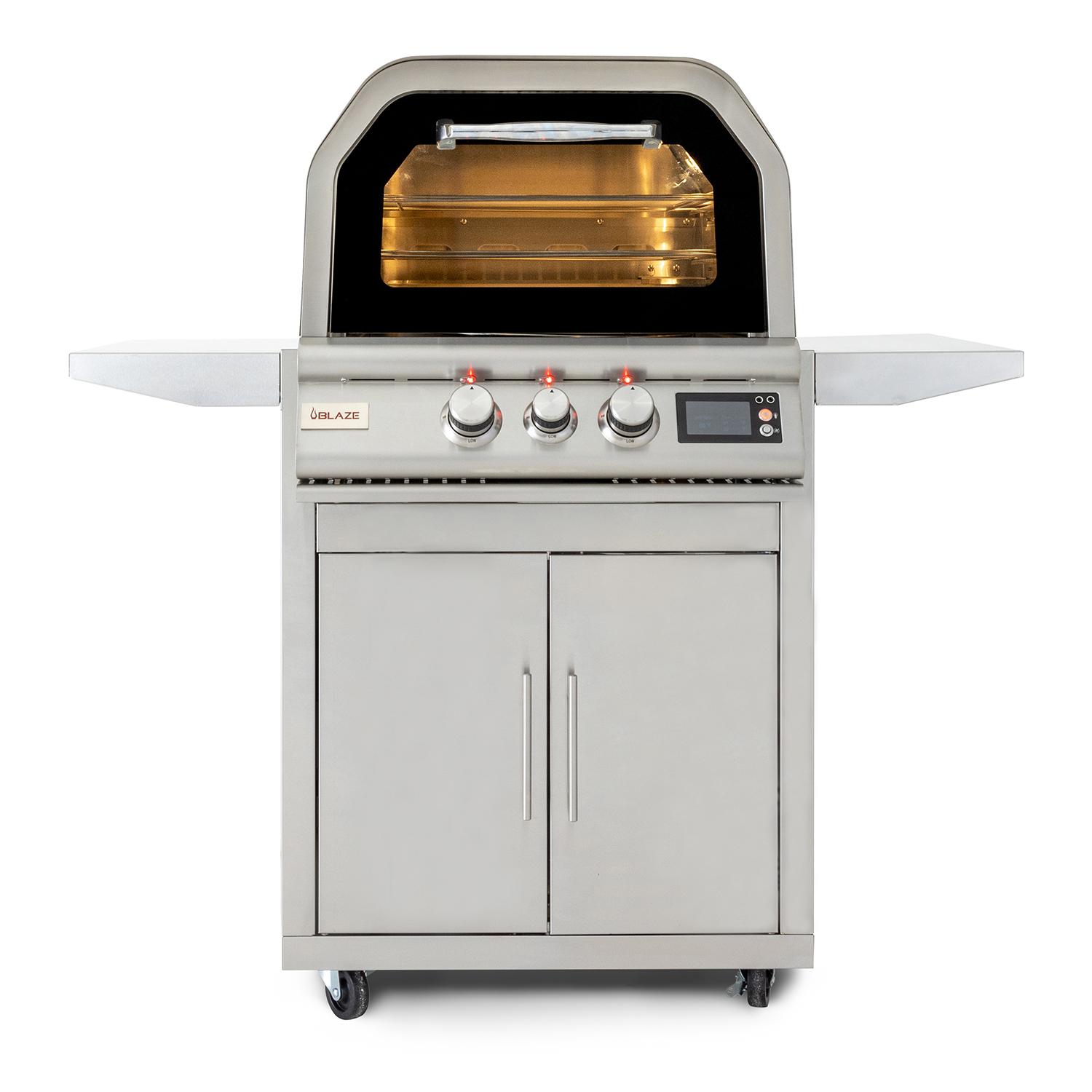 Blaze 26 Inch Outdoor Gas Pizza Oven with Rotisserie - Propane Fueled for Backyard Cooking, Camping & Tailgating | BLZ26PZOVNLP