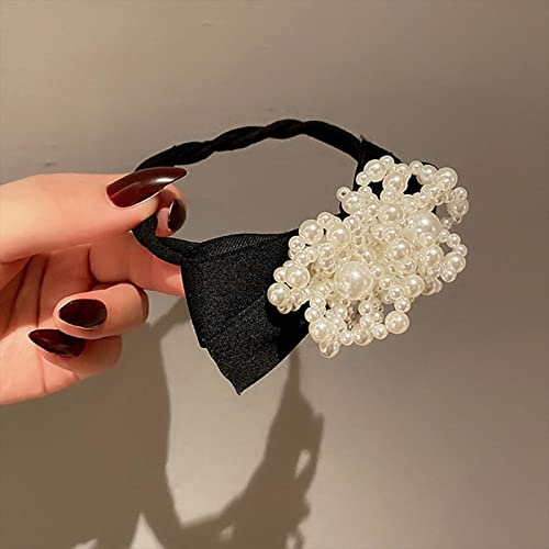 Elegant Vintage Pearl Hairpin & Flower Hair Maker Tools - Women's Hair Accessories for Bun Hairstyles, Hair Ties & Jewelry | Perfect for Weddings, Parties & Everyday Wear