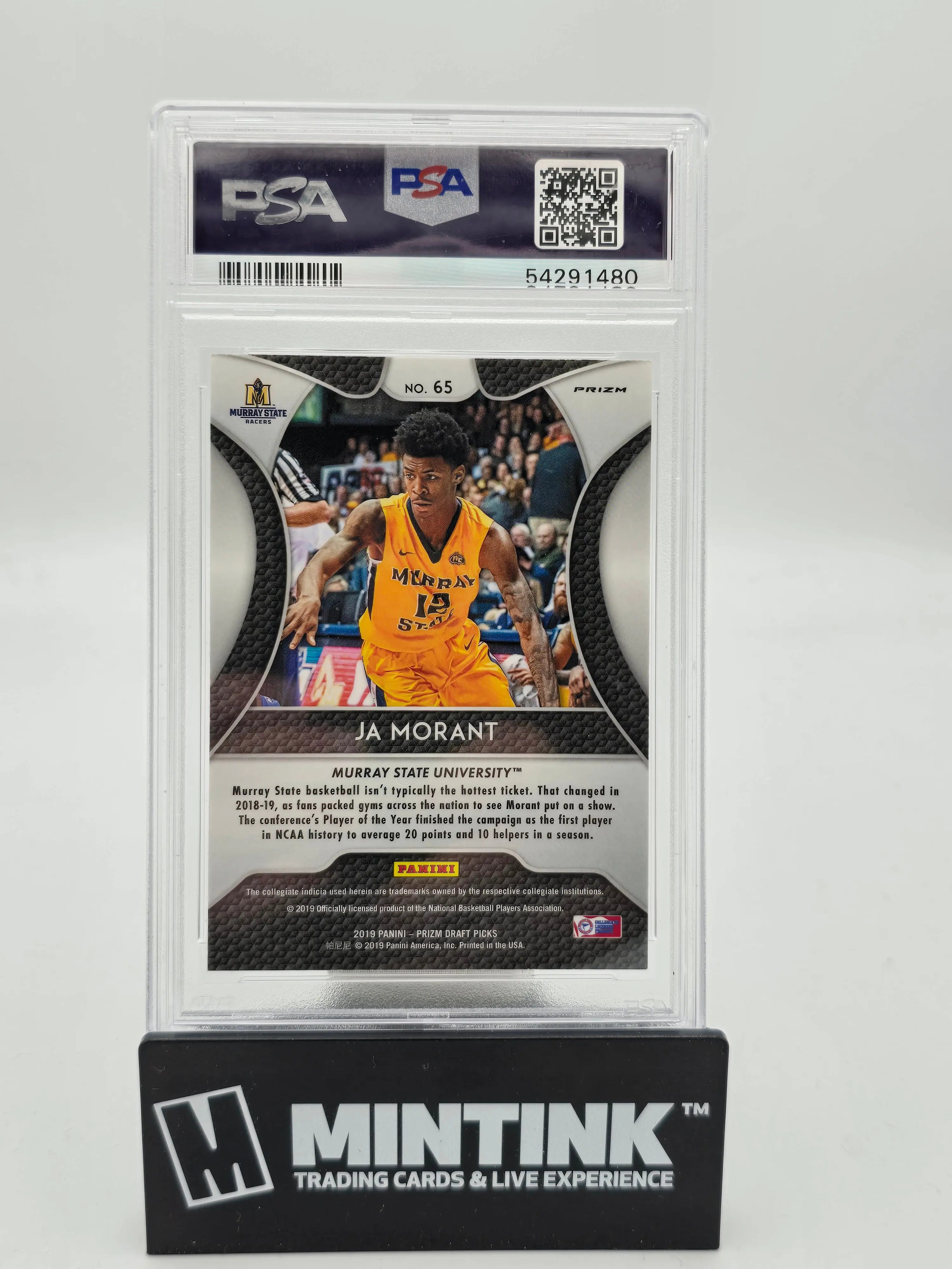2019 Panini Prizm Draft Picks Ja Morant Rookie Card Silver Prizm PSA 10 Gem Mint - Perfect for Basketball Collectors & NBA Memorabilia Enthusiasts