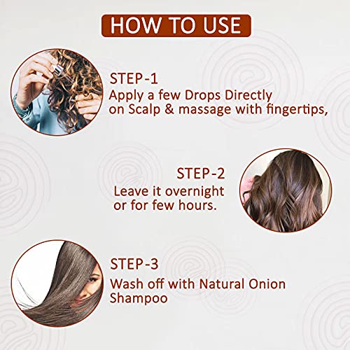 NutriGlow NATURAL'S Red Onion Seed Hair Oil for Hair Growth & Fall Control - Anti-Dandruff Treatment for Stronger, Healthier Hair - 100ml Bottle - Perfect for Daily Scalp Massage & Overnight Hair Care