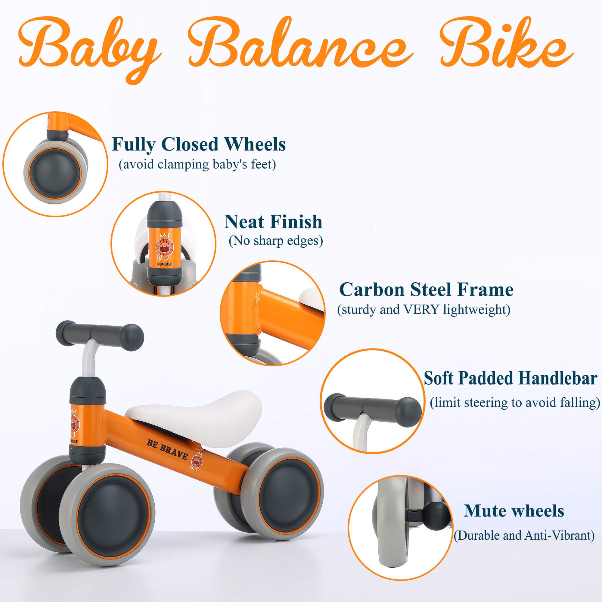 BEKILOLE Balance Bike for Toddlers 1-3 Years Old - First Bike for Boys & Girls, Training Bike for Learning to Walk & Run - Perfect 1st Birthday Gift & Preschool Toy (Blue) | Indoor & Outdoor Play, Park Rides, Early Childhood Development