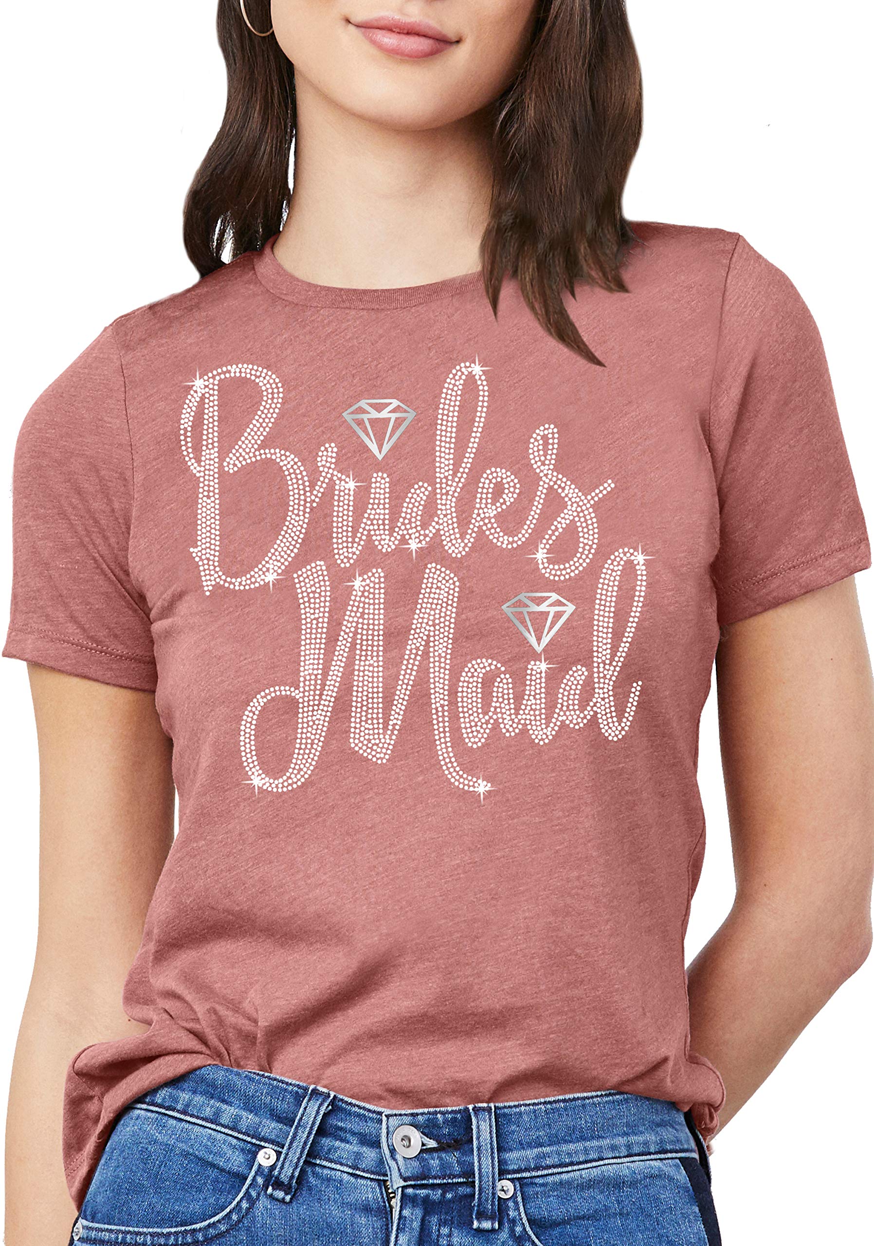 Sparkling Rhinestone Bride Shirt - Bride Squad, Team Bride & I Do Crew T-Shirts for Bachelorette Parties, Bridal Showers & Wedding Celebrations