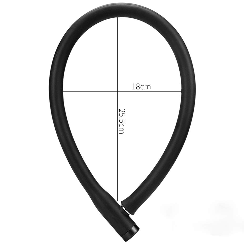 Cerraduras de Bicicleta Antirrobo Portátil 780mmx20mm para Montaña y Exterior - Ideal para Ciclismo Urbano, Viajes y Estacionamiento en la Calle (Color Negro)