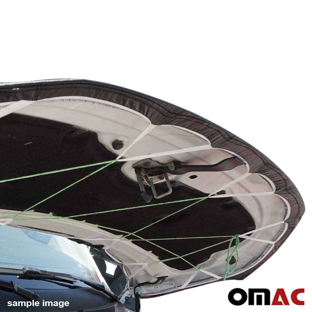 OMAC Carbon Black Full Coverage Car Bonnet Mask Hood Bra for RAM ProMaster 2014-2025 - Durable Protection Against Road Debris & Weather for Van, RV & Camping Vehicles