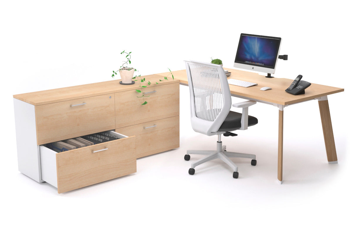 Switch Executive Wood Imprint Frame with Uniform Spine - 1800L x 800W with Cable Scallop | Perfect for Office Desks, Conference Rooms & Home Workspaces