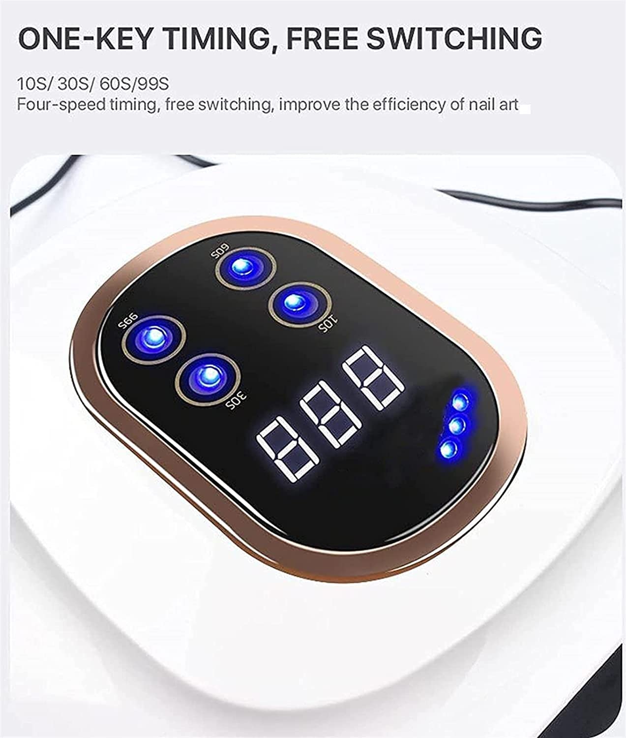 158W UV LED Nail Lamp - Fast Drying Professional Gel Polish Curing Light with 4 Timer Settings & Auto Sensor, 45 LED Beads for Salon & Home Manicure | Perfect for Gel Nails, Acrylics & DIY Nail Art