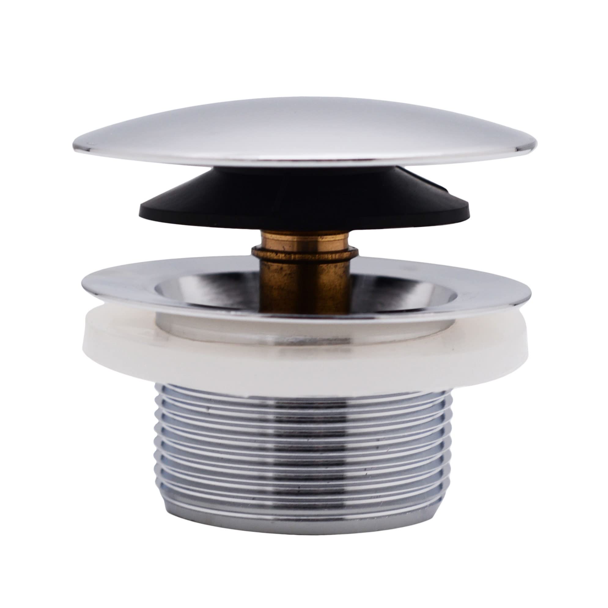 Westbrass D326HBJ-26 25-Inch Bath Waste Drain Assembly with Ball Joint - Tip-Toe Drain & Illusionary Overflow Faceplate - Polished Chrome Finish for Bathtub Installation & Bathroom Renovation