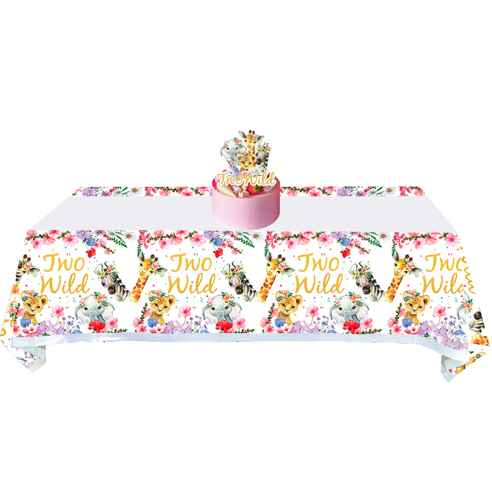2 Pack Two Wild Safari Jungle Theme Tablecloths - 70.8