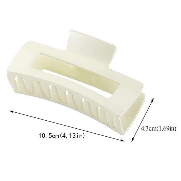 Aliba Collection Non-Slip Matte Hair Clips 4 Pack for Women - Large Strong Hold Claw Clips for Thick & Thin Hair (4 Inch) - Perfect for Workouts, Office & Everyday Hairstyles