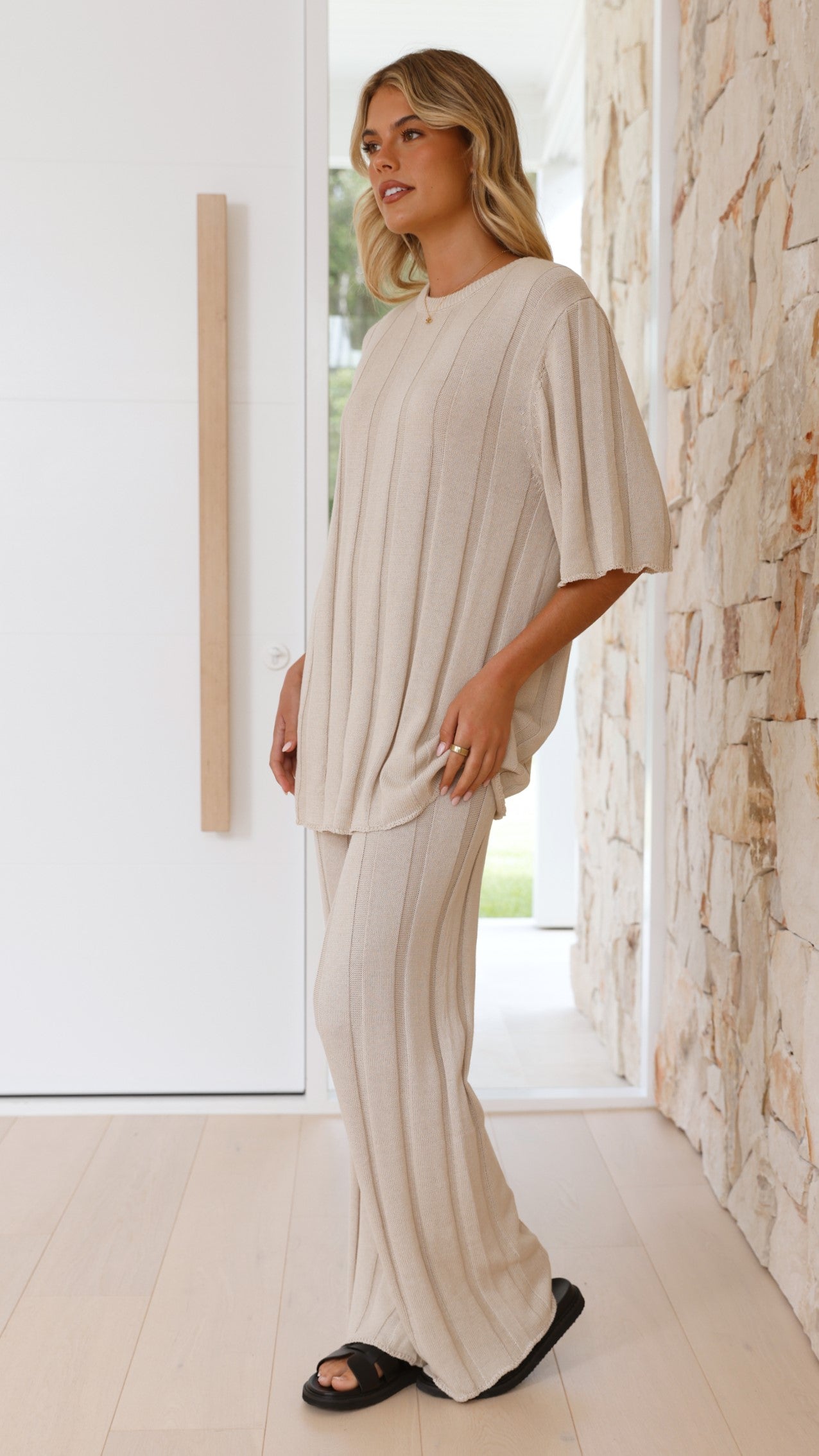 Bayu Knit Top Women's Casual Long Sleeve Crewneck Sweater - Cream | Soft Comfortable Pullover for Fall Winter | Perfect for Office, Date Night & Cozy Home Wear