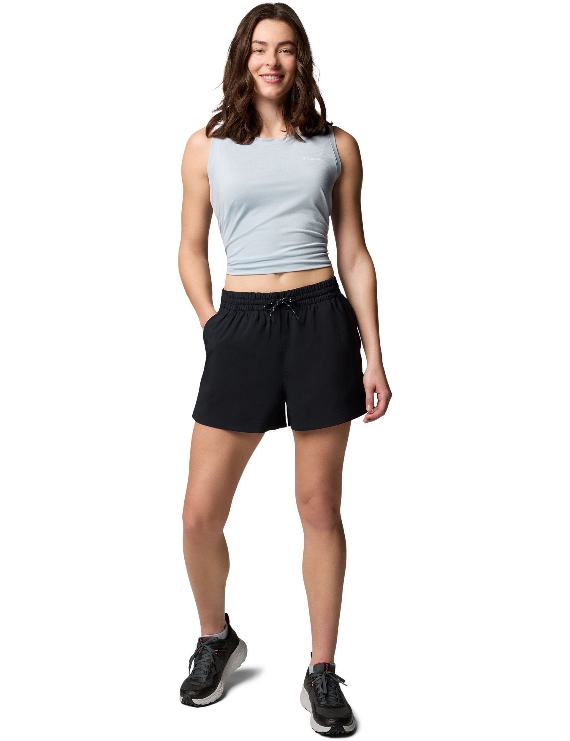 BlueVista Men's Hiking Shorts - Lightweight Quick-Dry Outdoor Adventure Shorts with Pockets for Camping, Running & Travel - Black