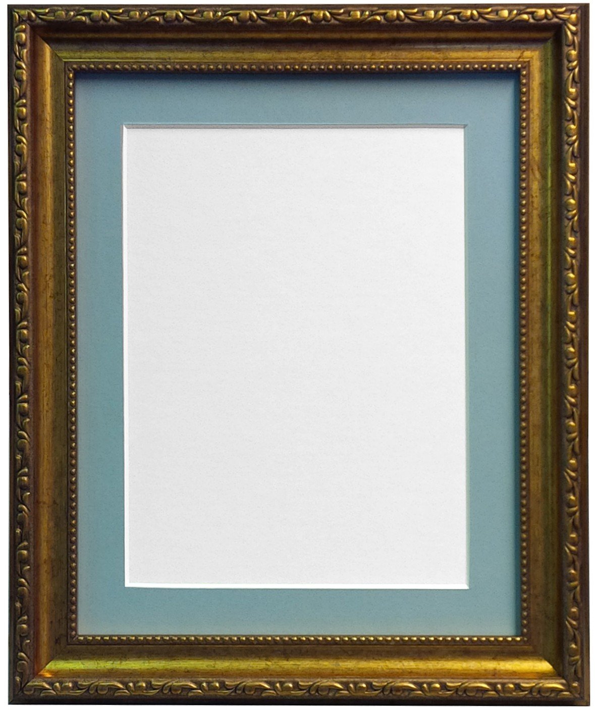 AP-3025 Elegant Gold Photo Frame with Black Mount - 7x5 Inch Picture Size, 5x3.5 Inch Opening - Perfect for Wall Decor, Tabletop Displays & Gift Giving