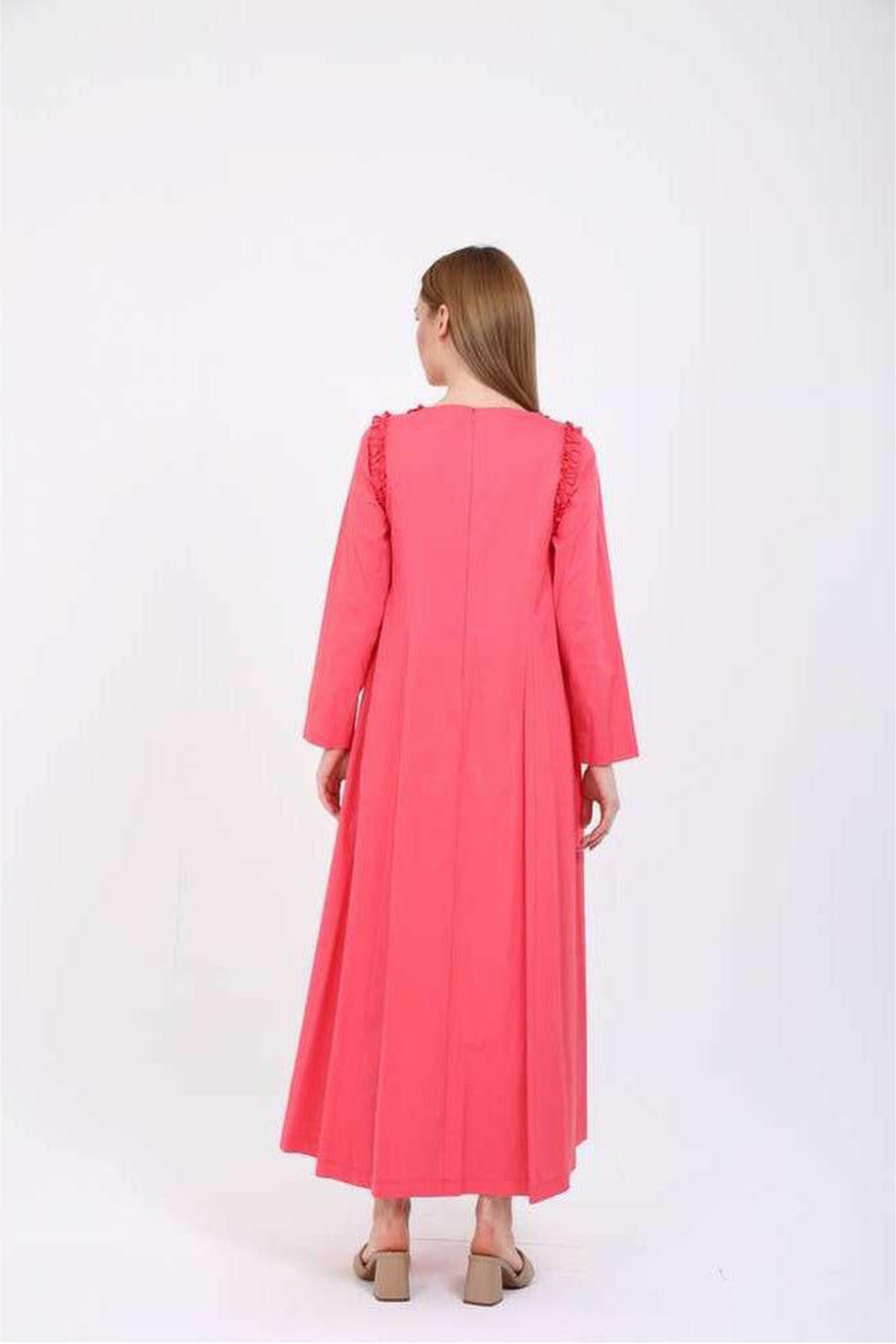 Lucia Poplin Midi Dress - Elegant Long Sleeve Pink Dress for Women | Perfect for Office Wear, Date Night & Special Occasions