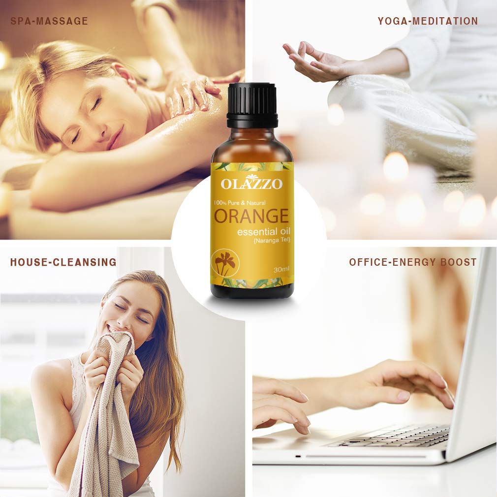 100% Pure Sweet Orange Essential Oil - Cold Pressed, Unperfumed, Organic for Aromatherapy, Hair Growth & Radiant Skin - 30ml - Perfect for DIY Beauty, Massage & Home Fragrance