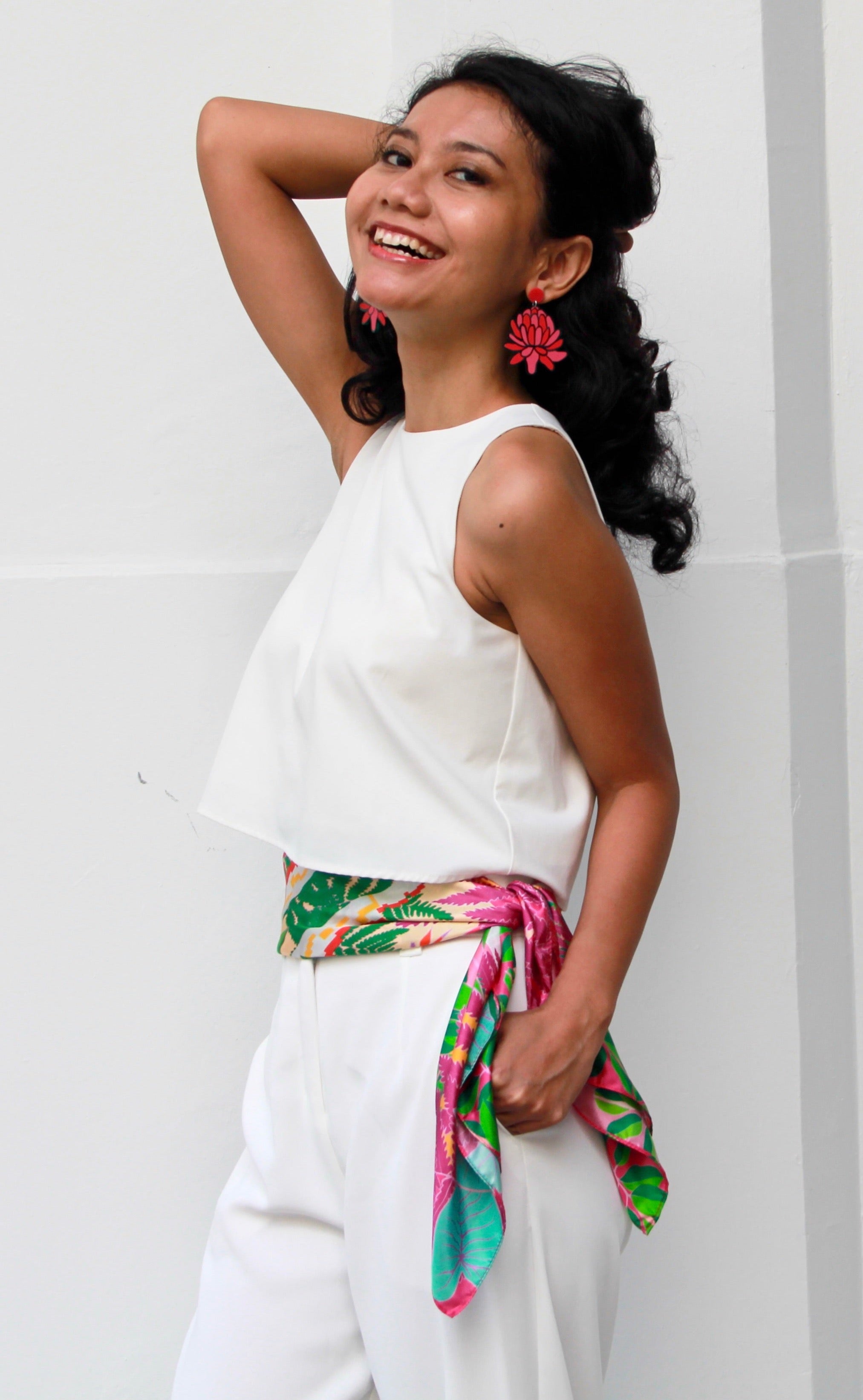 Fort Canning Hill Silk Scarf - Luxury Women's Fashion Accessory for Travel, Office & Special Occasions