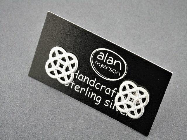 Curved Mandala Stud Earrings - Sterling Silver Jewelry for Women - Perfect for Boho, Hippie & Festival Fashion