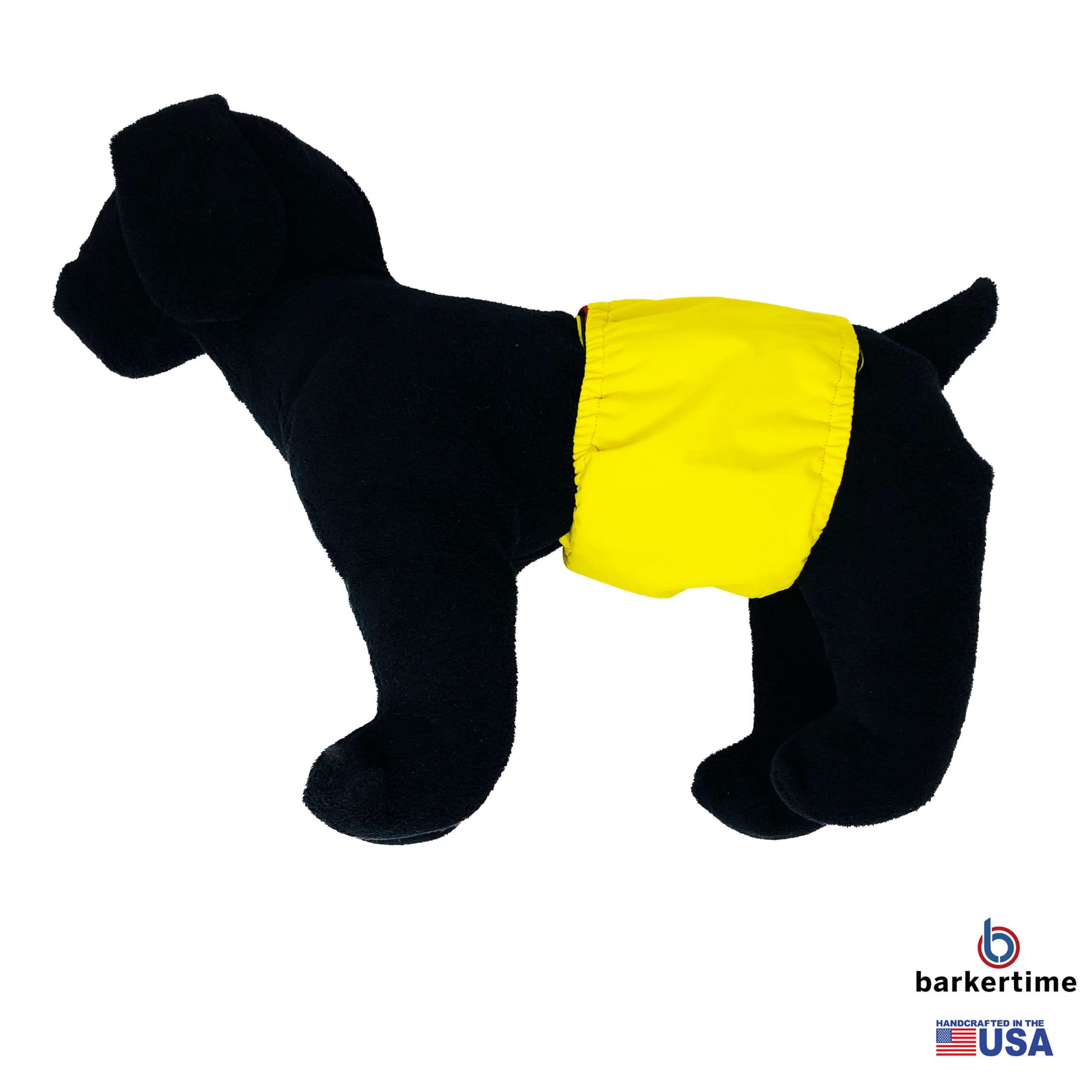 Premium Lemon Yellow Belly Band for Male Dogs - XS Size Dog Diaper Wrap - Made in USA - Perfect for House Training, Incontinence & Travel Protection
