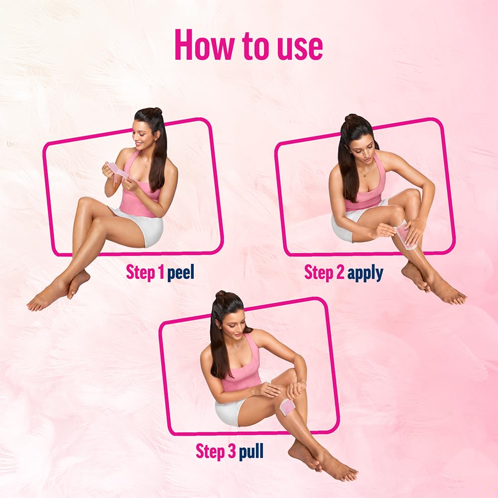 Veet Half Body Waxing Kit for Dry Skin - 8 Wax Strips, Hair Removal for Women, 1 Count | Smooth Legs, Arms & Underarms at Home
