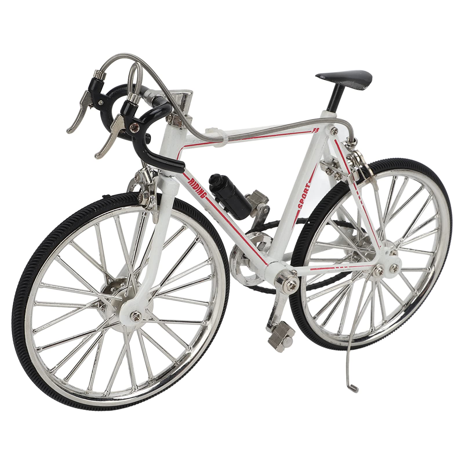 Tgoon Toy Bike - White 3D Model Car Ornament for Desktop Decoration | Perfect Birthday Gift for All Ages | Office Decor, Home Display & Collector's Item