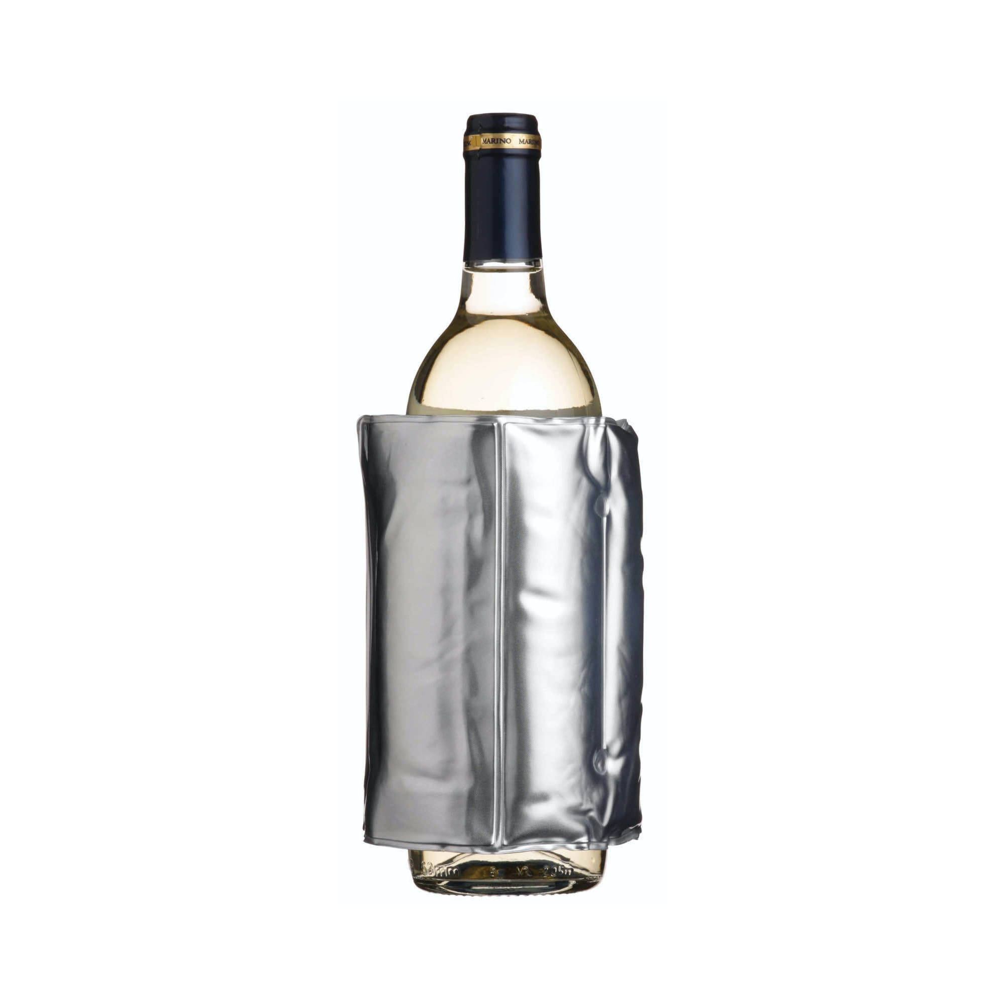 Premium BarCraft Wrap-Around Silver Wine Cooler - 12 Bottle Capacity, Stainless Steel Design for Optimal Chilling | Perfect for Home Bars, Parties & Wine Storage