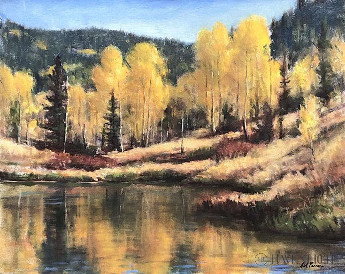 Cedar Mountain Pond 16x20 Original Landscape Oil Painting - Handmade Wall Art for Living Room, Bedroom & Office Decor