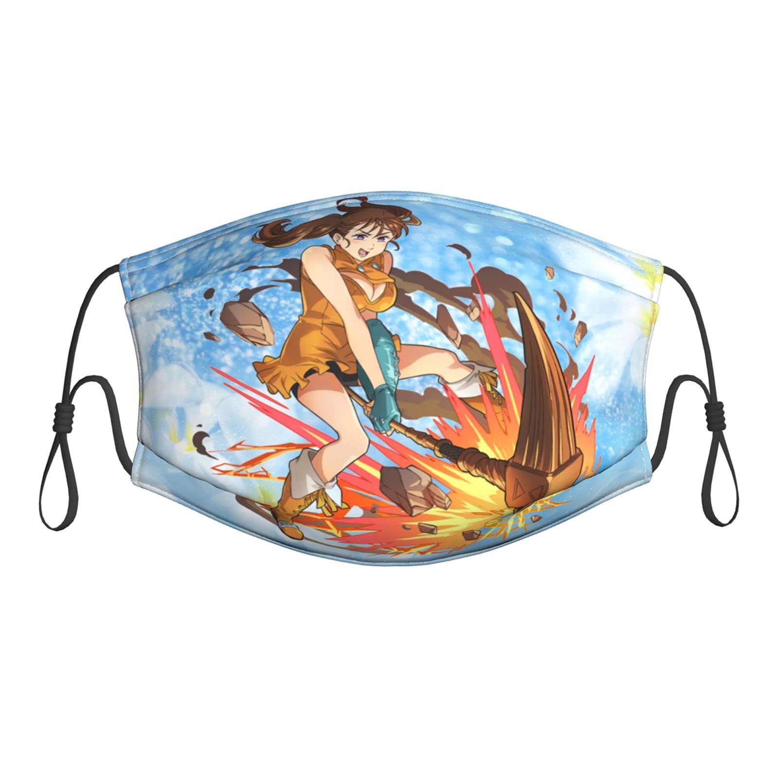Seven Deadly Sins Diane Unisex Reusable Face Mask with Filter - Dust Protection for Adults - Perfect for Cosplay, Conventions & Daily Wear