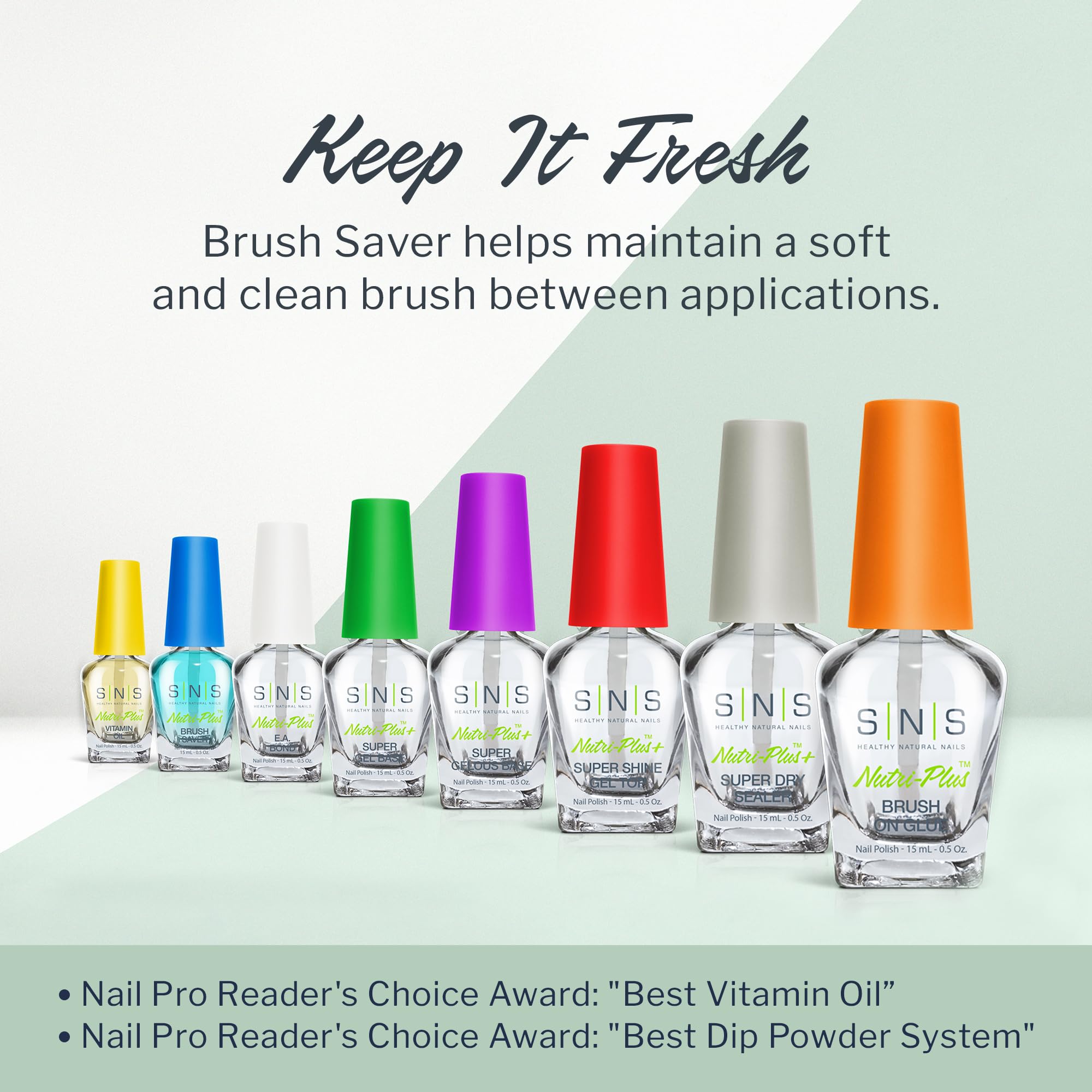 Dip Powder Nail Polish Remover with Brush Saver - Softens & Cleans Nail Brushes Between Uses - 0.5 fl oz Gel Formula for Hardened Bristles - Perfect for Salon & Home Manicures