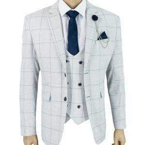 Cavani Radika Light Grey Slim Fit Blazer for Men - Modern Tailored Suit Jacket for Business, Office, and Formal Events