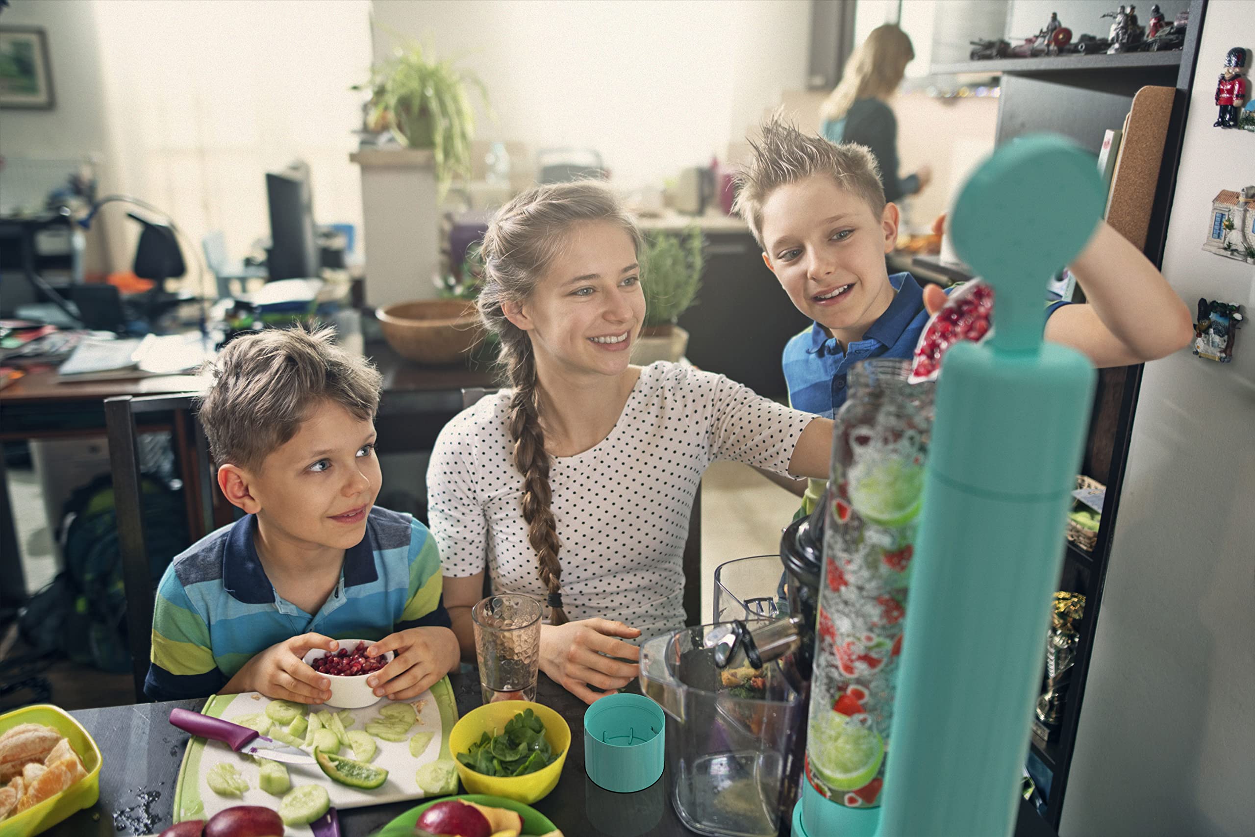 FizzPod Soda Maker Machine for Home - Sparkling Water Carbonator with 3 PET Bottles & Caps | Make Fizzy Drinks, Cocktails, Coffee & Tea | Perfect for Parties, Kitchen & Healthy Lifestyle (Aruba Blue)