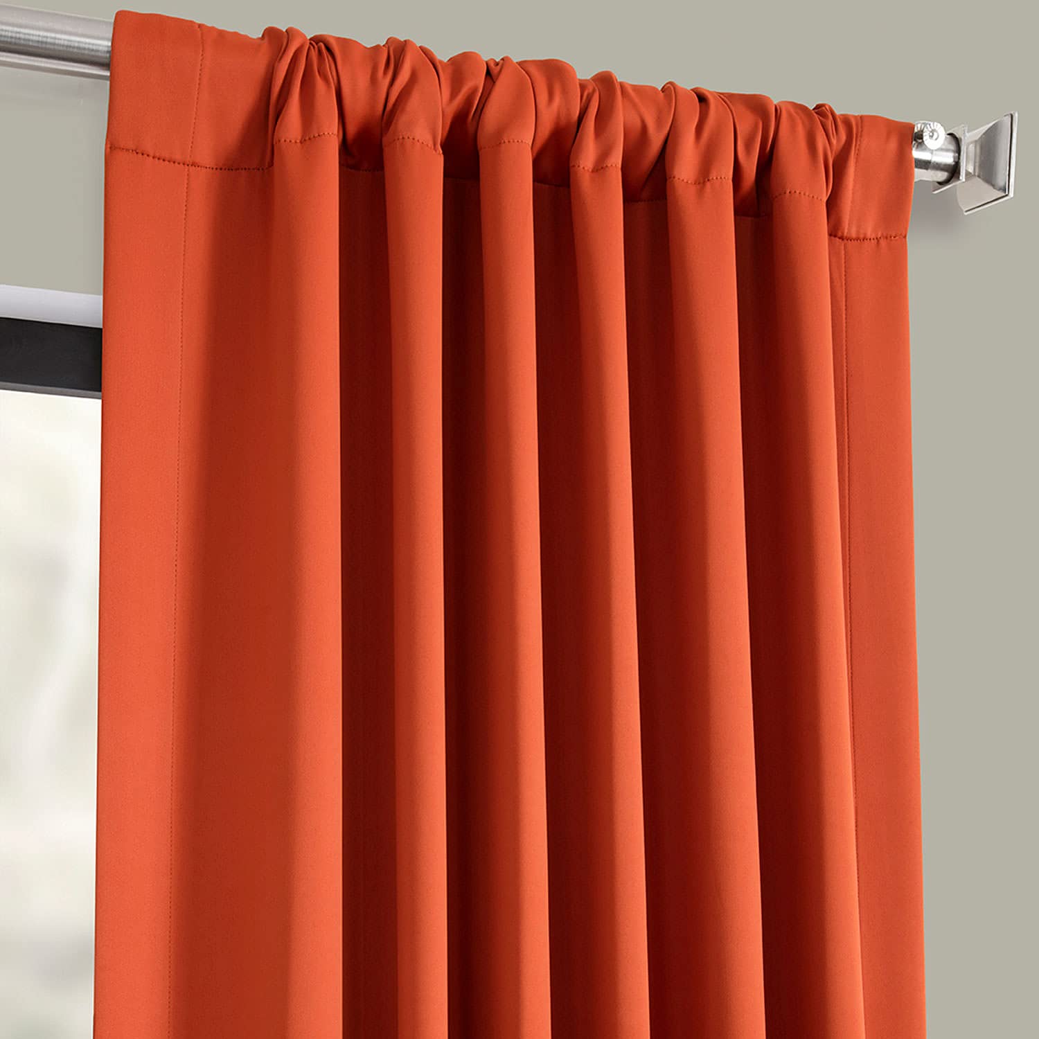 Room Darkening Curtains 84 Inches Long - Blackout Drapes for Bedroom & Living Room (1 Panel, 50x84 Inches) | HPD Half Price Drapes in Navajo Rust | Perfect for Light Control, Privacy & Home Decor