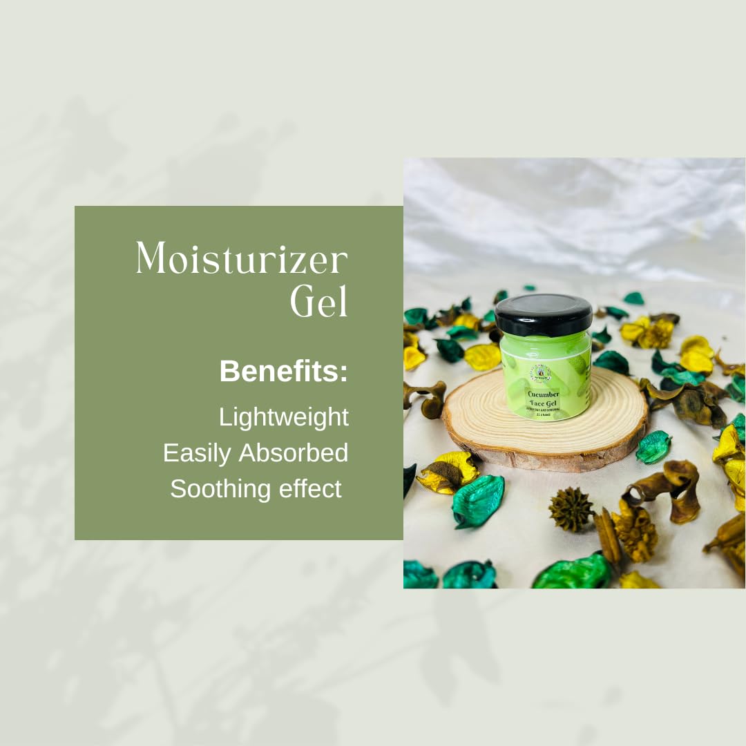 Refreshing Cucumber Face Gel for Hydration & Glow - Perfect for Daily Skincare & Spa Nights
