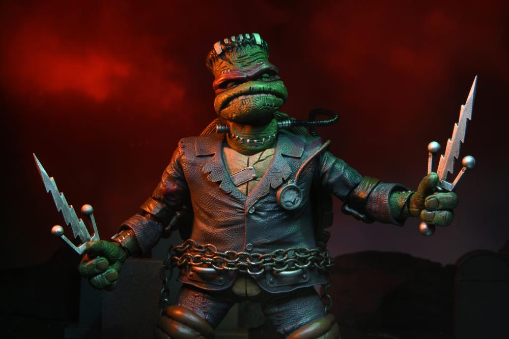 Universal Monsters x TMNT Ultimate Raphael as Frankenstein's Monster Collectible Action Figure - Perfect for Display, TMNT Fans & Horror Collectors