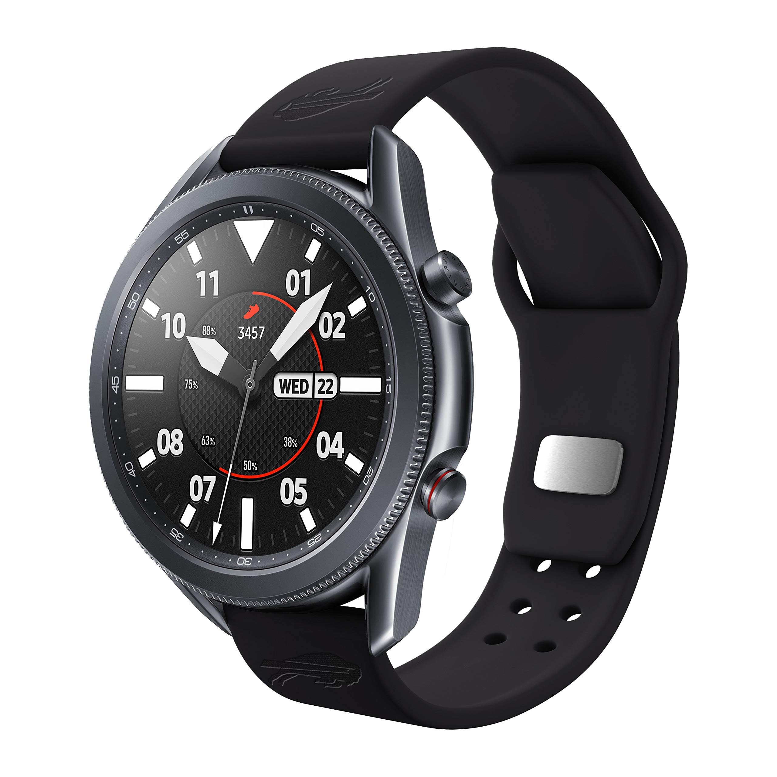 Buffalo Bills Quick Change Silicone Watch Band - Compatible with Samsung Galaxy Watch 5/4/3, Apple Watch & More - Durable & Comfortable for Sports, Workouts & Everyday Use