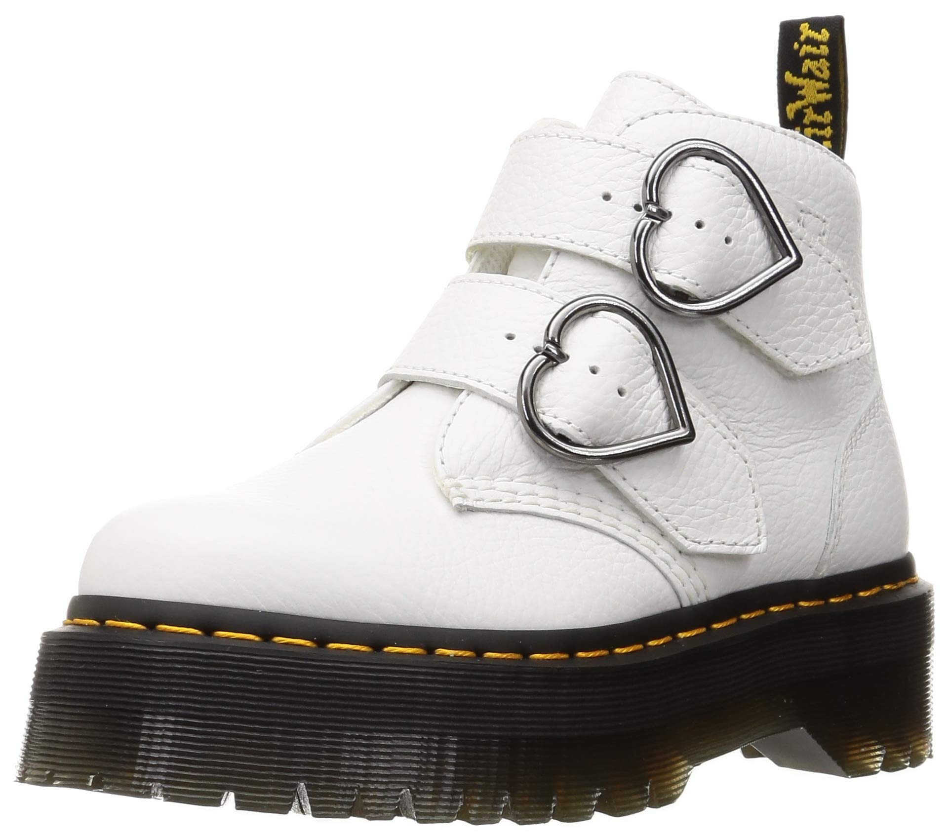 Dr. Martens Devon Heart Women's Chunky Heel Boots - Stylish & Comfortable for Everyday Wear, Work & Casual Outfits