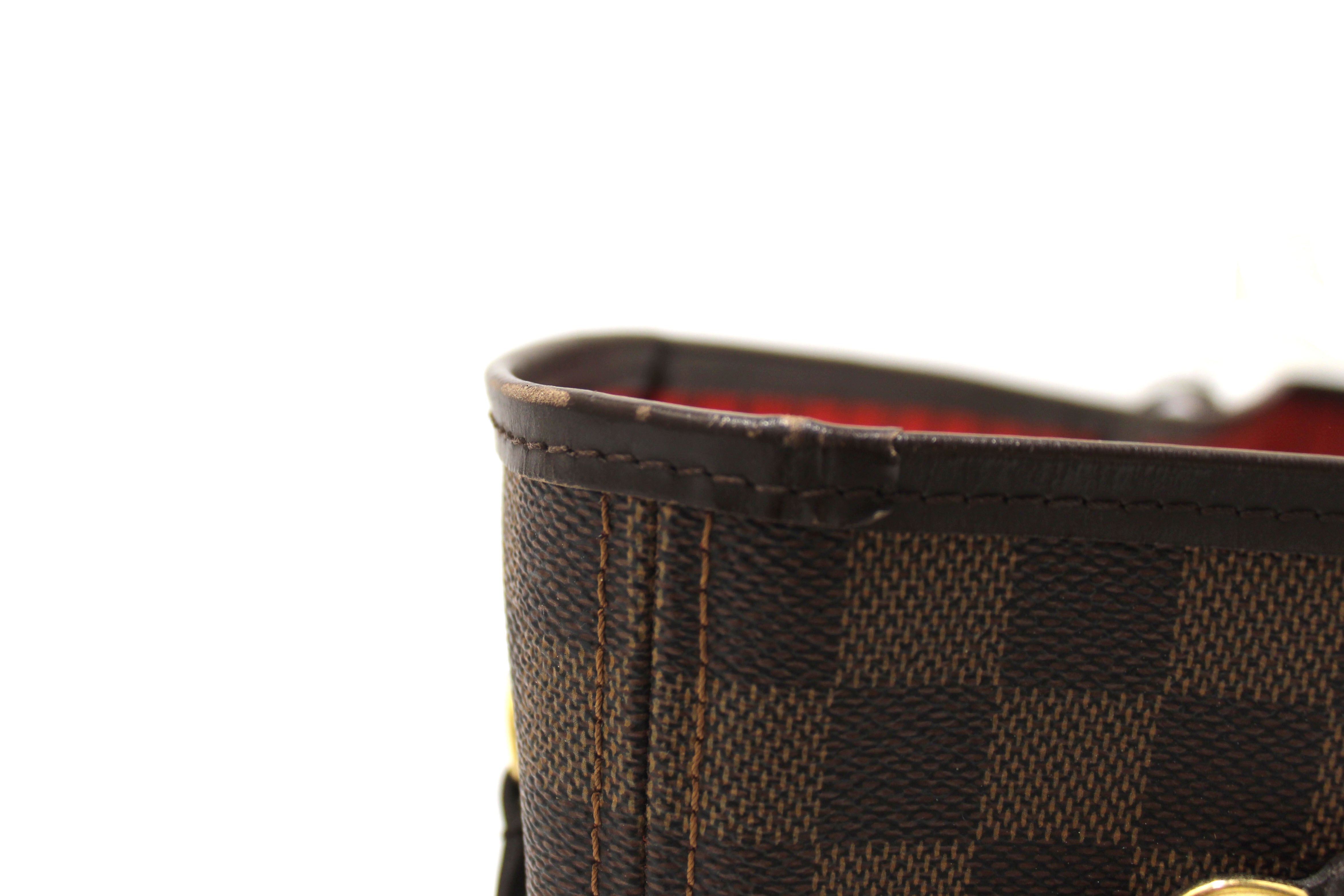 Authentic Louis Vuitton Damier Ebene Canvas Neverfull MM Tote Bag - Luxury Designer Shoulder Bag for Women, Perfect for Work, Travel & Everyday Use