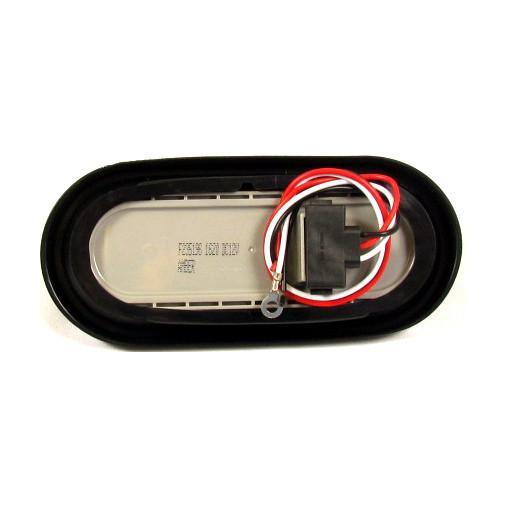 6 Clear Lens Oval White Backup LED Light - 24V, 10 LEDs for Trucks, Trailers & RVs - Durable Reverse Safety Lighting