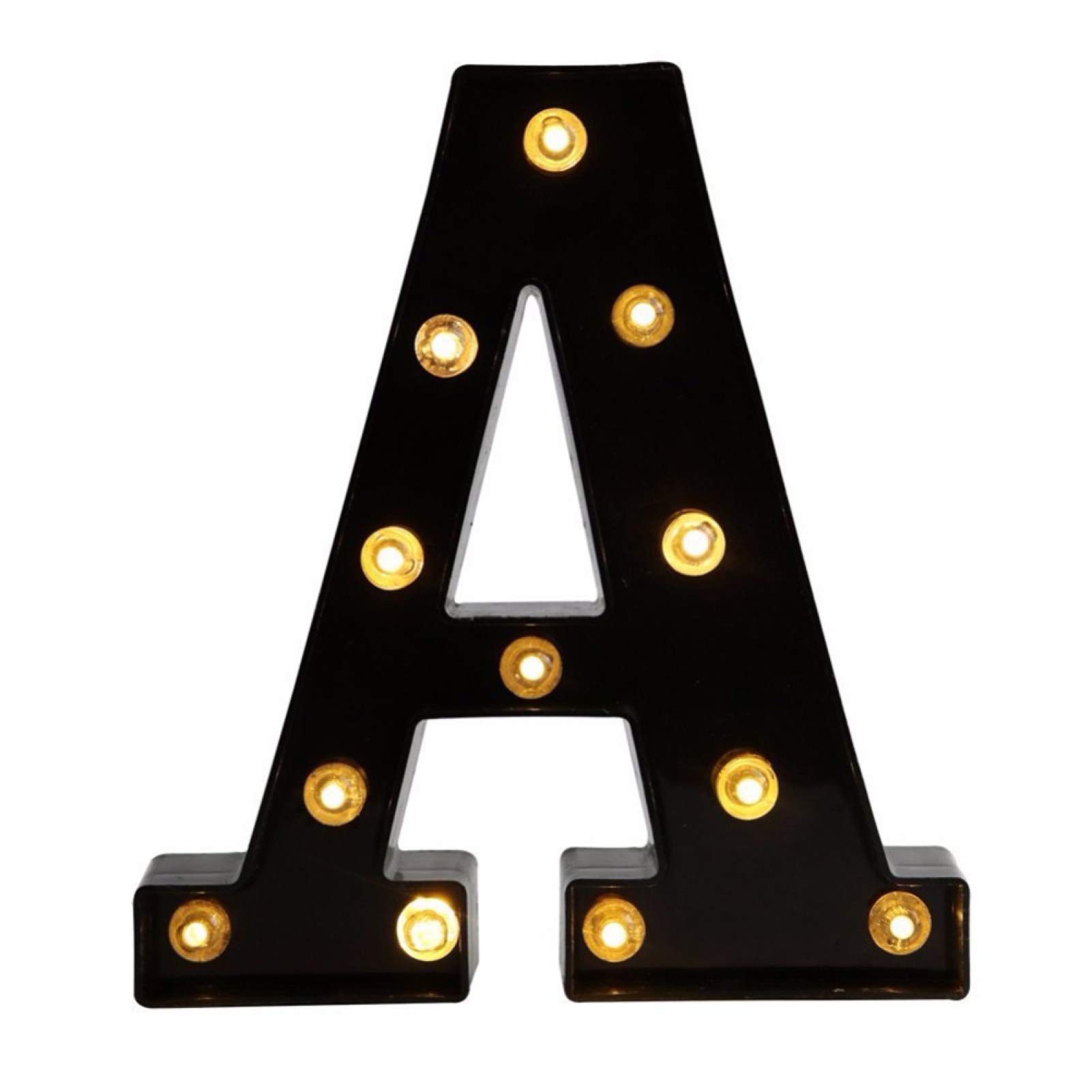 Alphabet Letters LED Night Light - Marquee Wall Lamp for Home, Bar, Nursery & Kids Room Decor - Dimmable Decorative Lighting for Bedroom, Party & Wedding