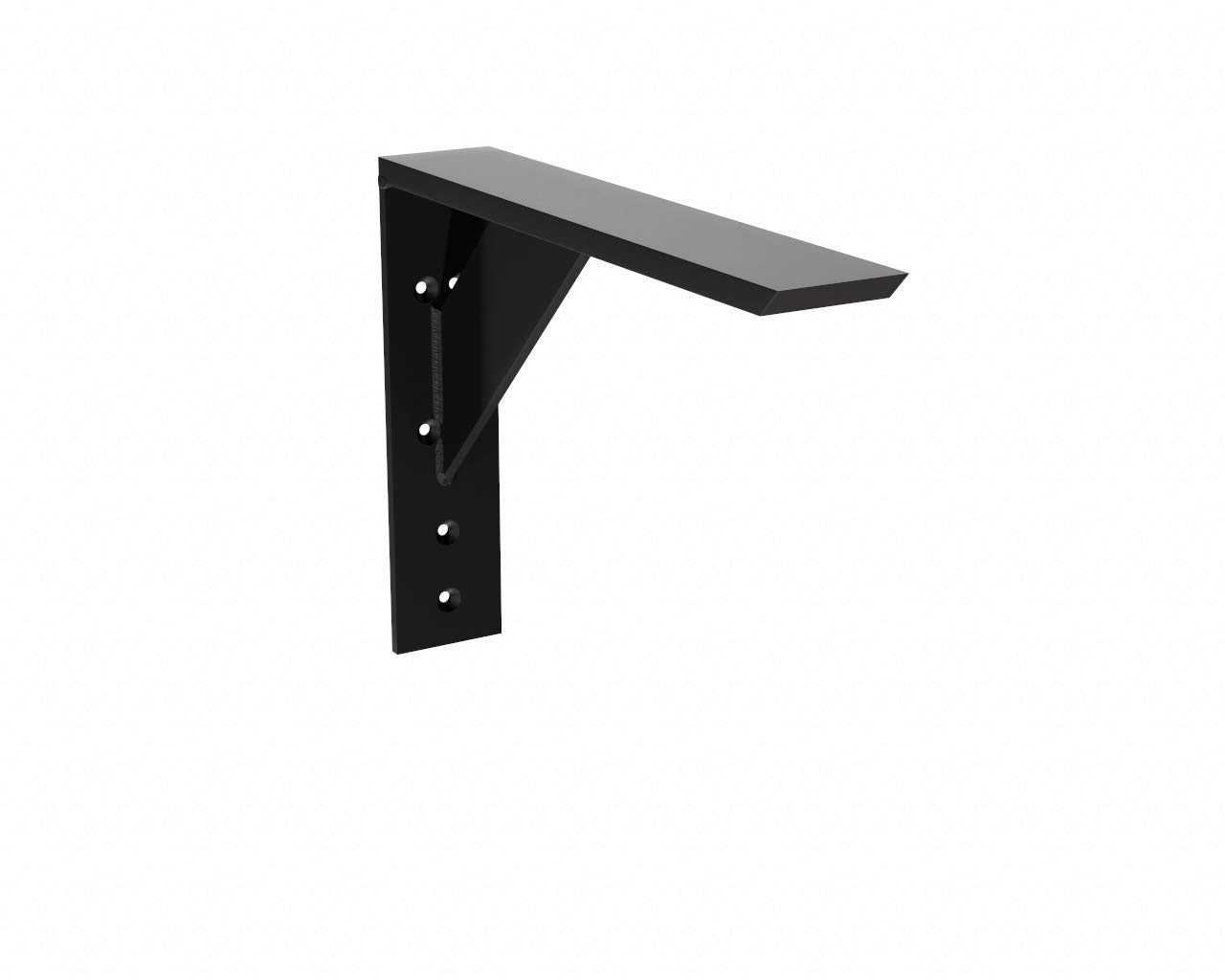 Original Granite Bracket Large Shelf Bracket - 14x10 Inches, Heavy Duty Steel, Black (1 Count) - American Made for Floating Shelves, Bathroom Vanities & Home DIY Projects | Perfect for Kitchen Organization, Bathroom Storage & Garage Shelving