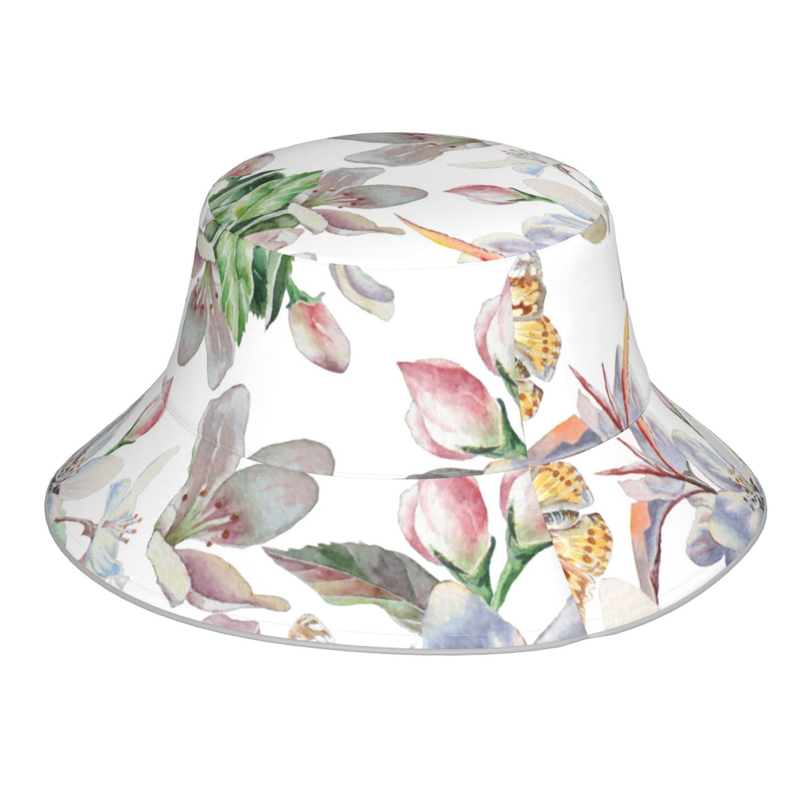 **Fluorescent Fisherman Hat - Reversible Bucket Cap with UV Protection, Packable & Lightweight for Outdoor Fishing, Hiking, and Beach Activities**