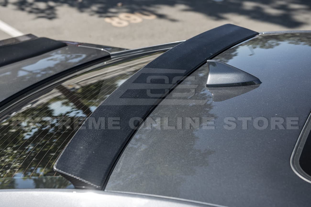 Carbon Fiber Rear Window Roof Spoiler for 2009-2014 Cadillac CTS & CTS-V Sedan - EOS Performance Style Replacement - Enhance Aerodynamics & Sporty Look for Street Racing & Car Shows