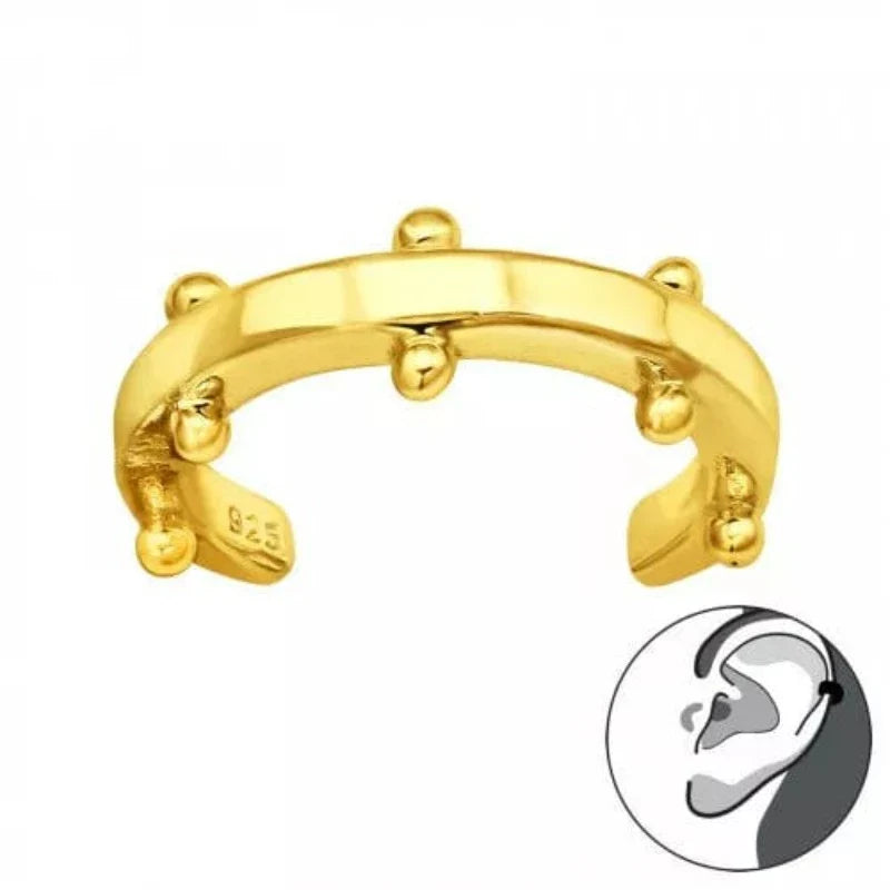Elegant Gold Patterned Ear Cuff - Boho Chic Earring for Women - Perfect for Parties, Weddings & Everyday Wear