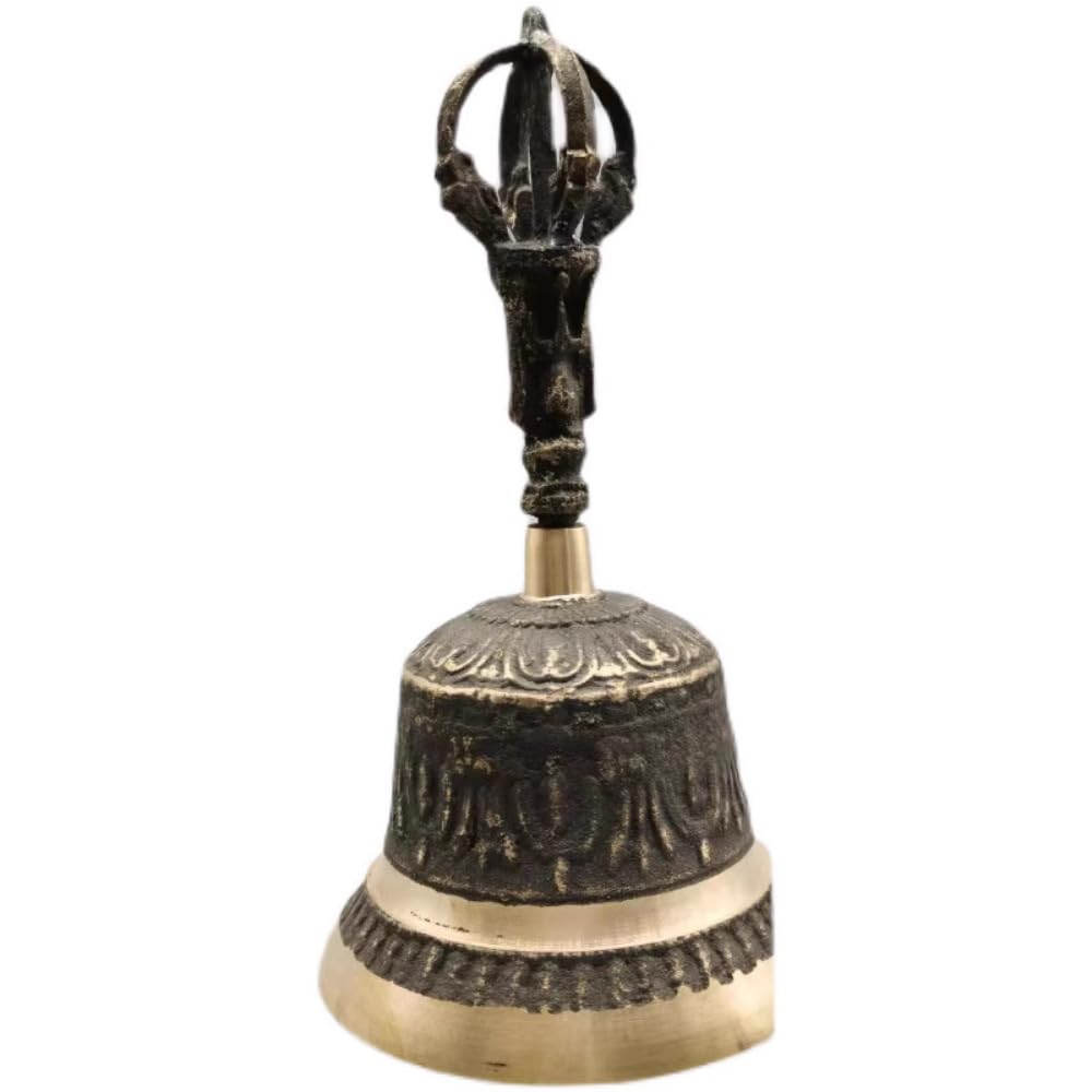 15cm Pure Copper Handheld Shaking Bell - Premium Home Decor for Living Room, Meditation & Yoga Accessories - Perfect for Feng Shui, Sound Therapy & Relaxation Spaces