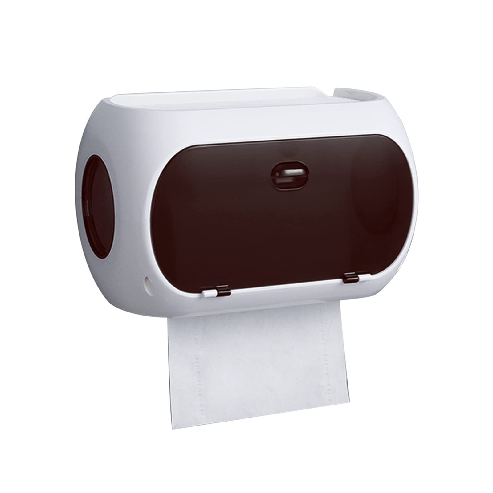 Multi-Function Self-Adhesive Tissue Dispenser - Cat Proof Wall Mount Toilet Paper Holder with Waterproof Design & One-Click Pop-Up Folding Roller | Perfect for Bathroom, Kitchen, Office & RV Use